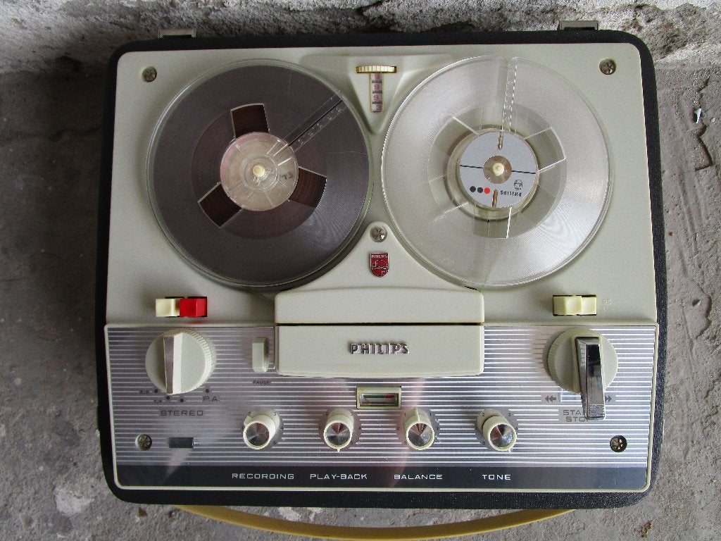 Prima spelende Philips EL3547 Stereo met eigen geluid, Ophalen of Verzenden, Bandrecorder, Met stofkap