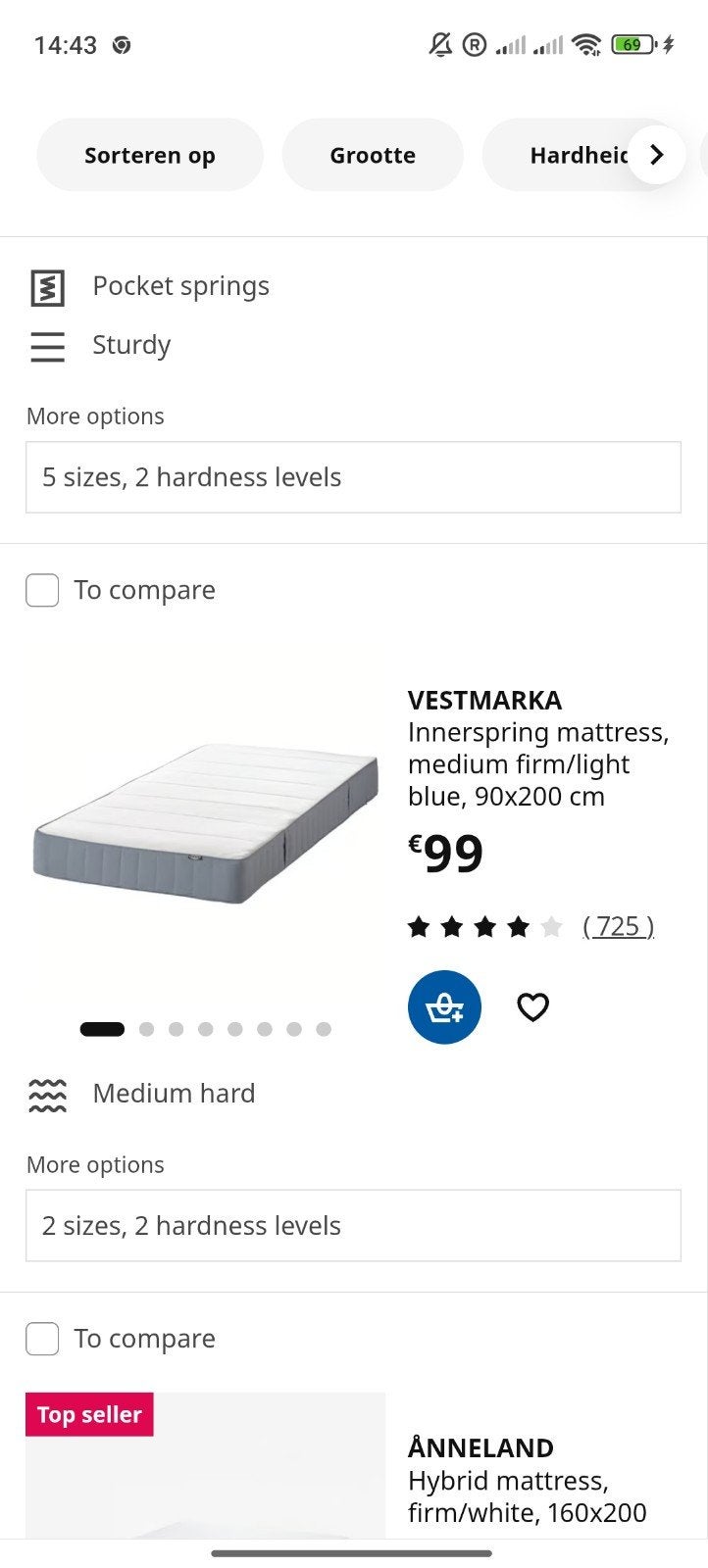 mattress, Ophalen