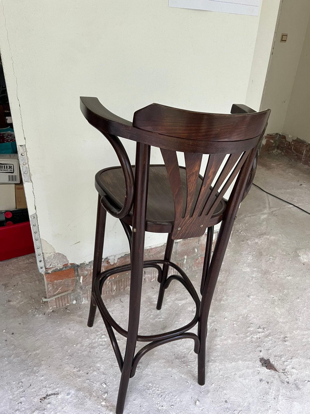 5 x origineel thonet barkrukken donkerbruin, Huis en Inrichting, Ophalen, Zo goed als nieuw