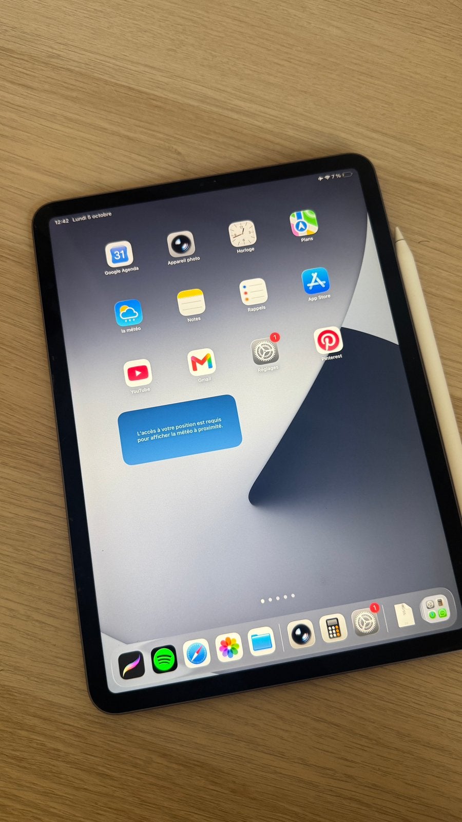 iPad Pro 11 pouces (2e génération) – 128 Go + Apple Pencil 2, Informatique & Logiciels, Gris, 11 pouces, Comme neuf, Enlèvement
