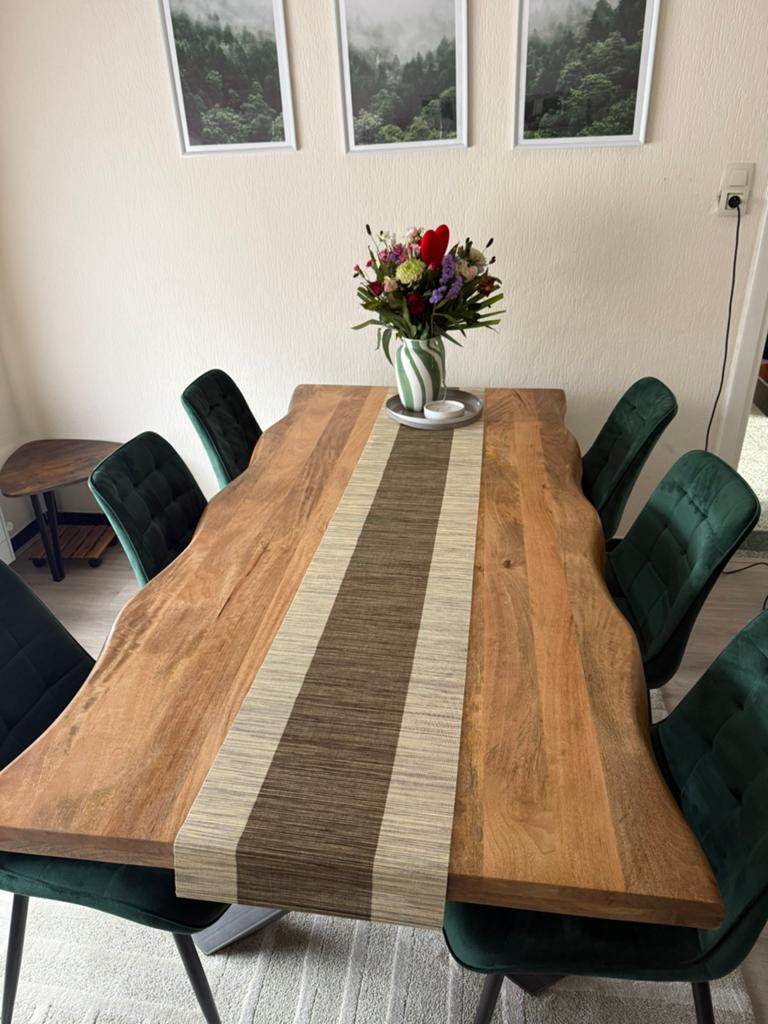 Eetkamertafel met 6 stoelen, Huis en Inrichting, Ophalen, Zo goed als nieuw