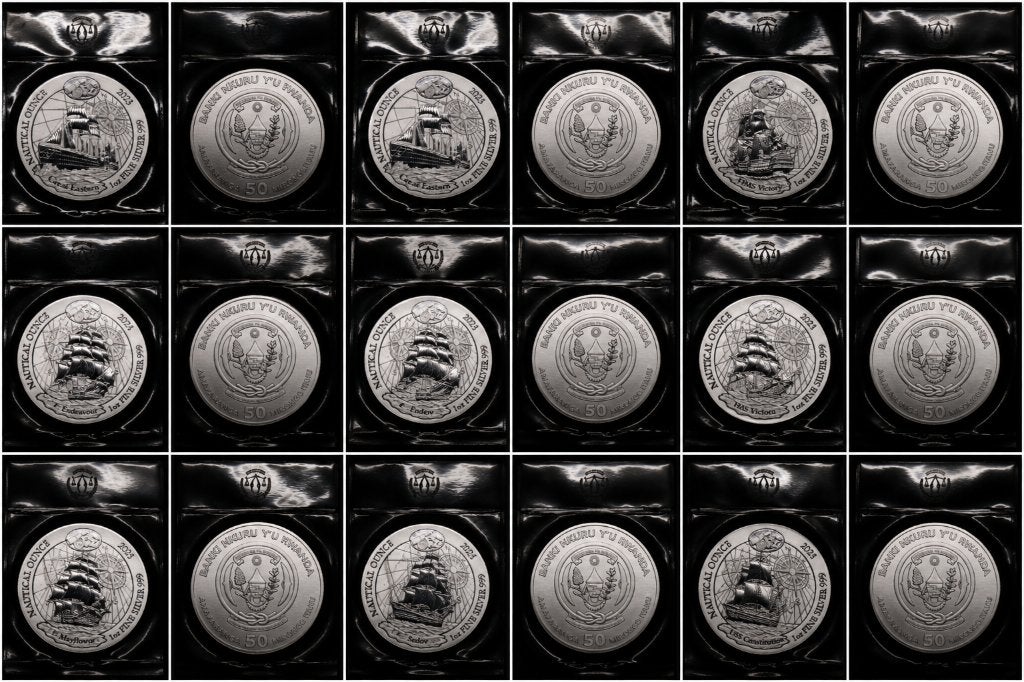 Pièces Rwanda Nautical 1oz Silver/Argent/Zilver, Enlèvement ou Envoi