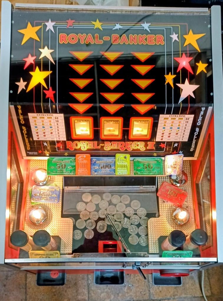 Pousse-pièces Royal Banker Valco, Autres monnaies, Enlèvement, Comme neuf, Avec clés