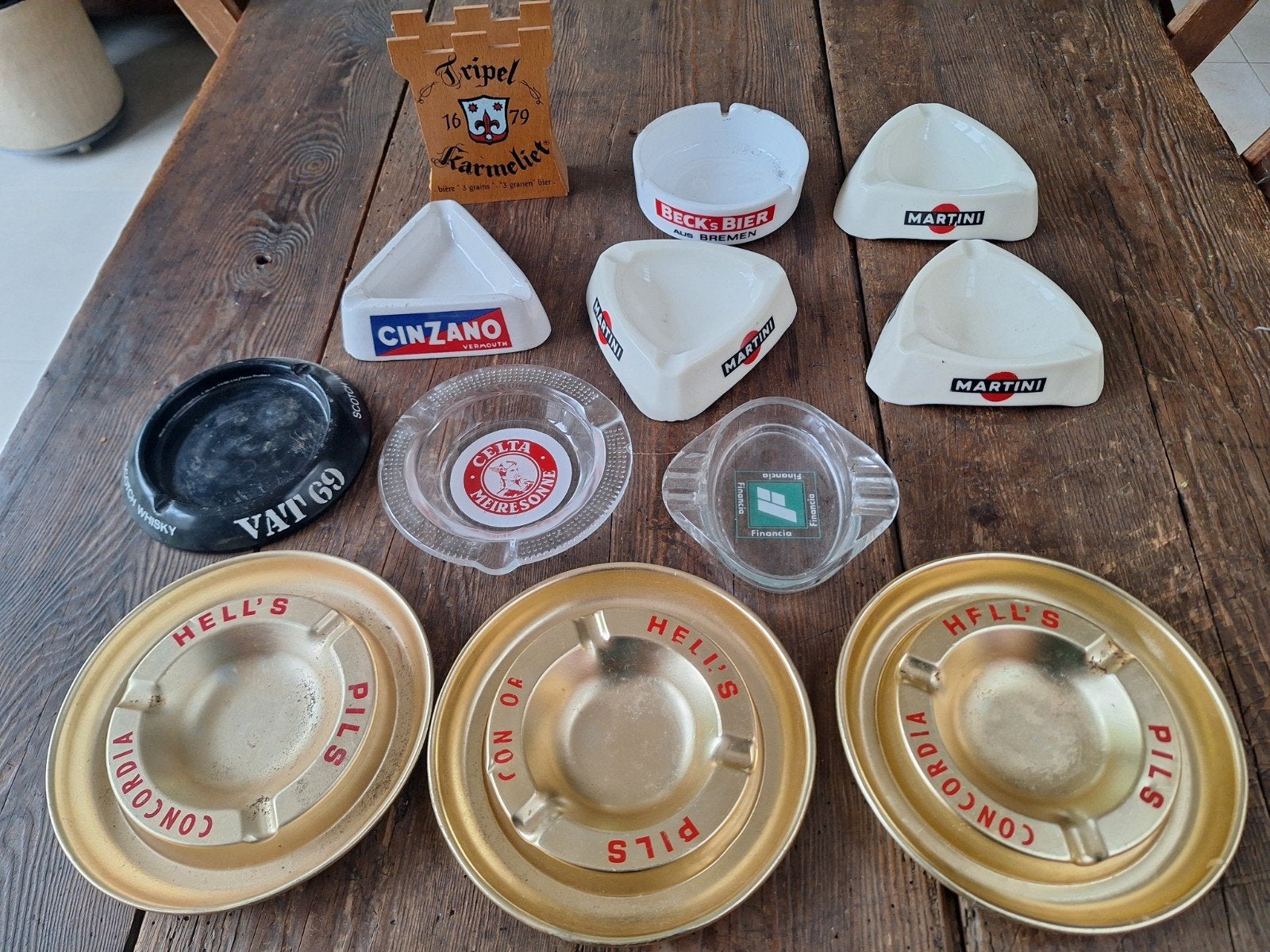 lot oude asbakken, Verzamelen, Ophalen of Verzenden