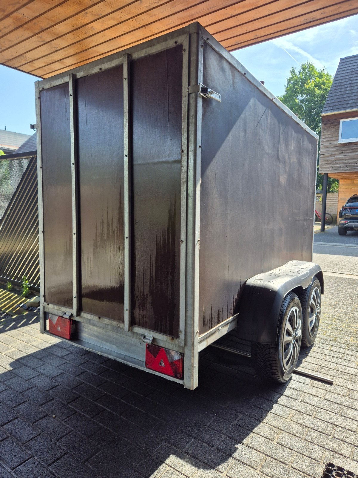 aanhangwagen dubbelas, Ophalen