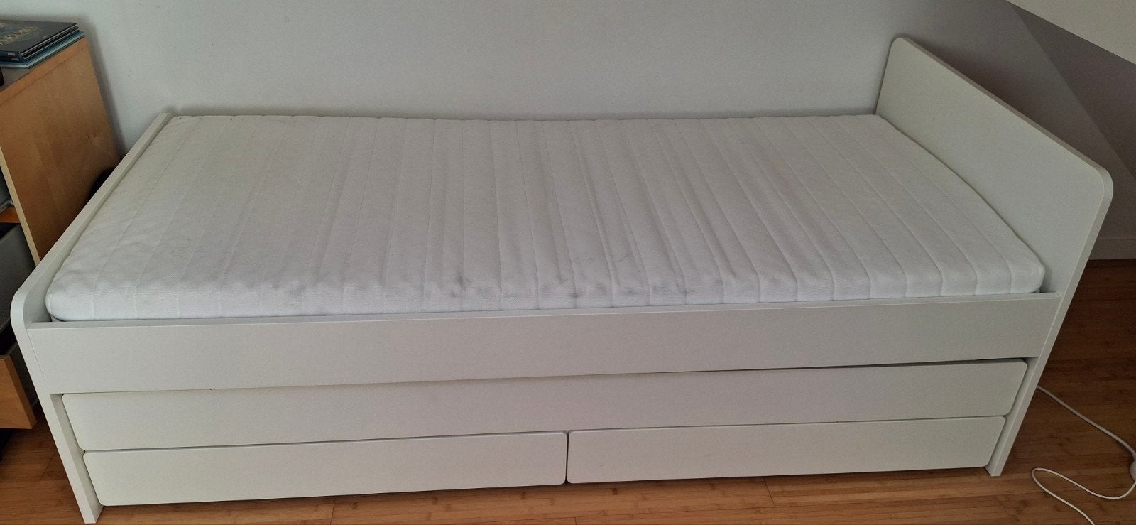 Lit ikea blanc 90*200, 90 cm, Une personne, Enlèvement, Utilisé