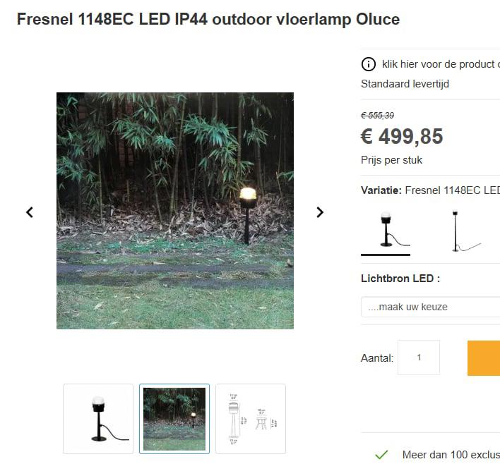 5 Joe Colombo buitenlampen 1148EC, Enlèvement, Neuf, Moins de 100 cm