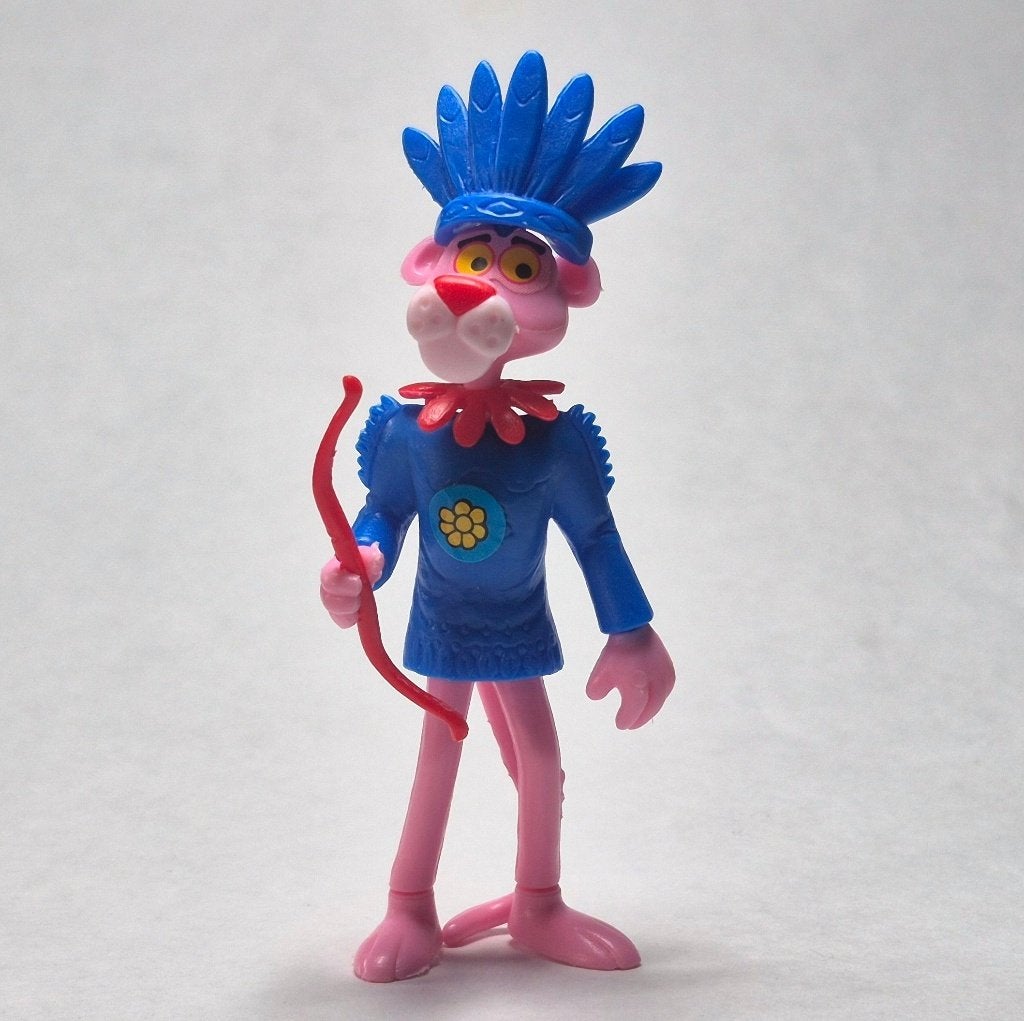 Pink Panther 1989 Indianer Panthère Rose 1989 Indien, Collections, Enlèvement ou Envoi, Utilisé, Figurines