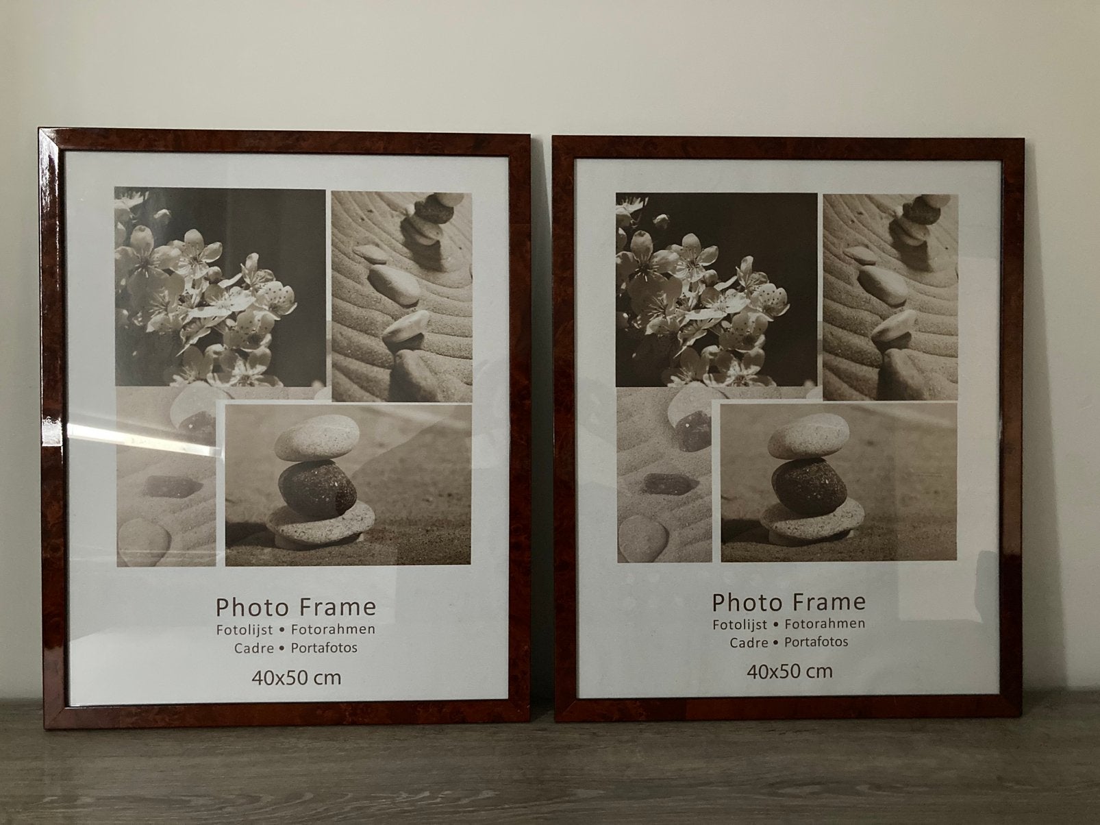 Set van 2 fotokaders 50/40 cm, Huis en Inrichting, Woonaccessoires | Lijsten, Ophalen of Verzenden, Zo goed als nieuw