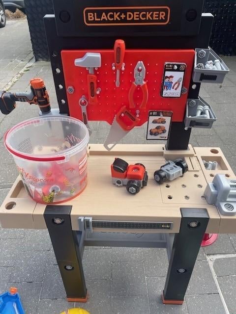 Smoby Black en Decker speelgoedwerkbank - met doos, Ophalen