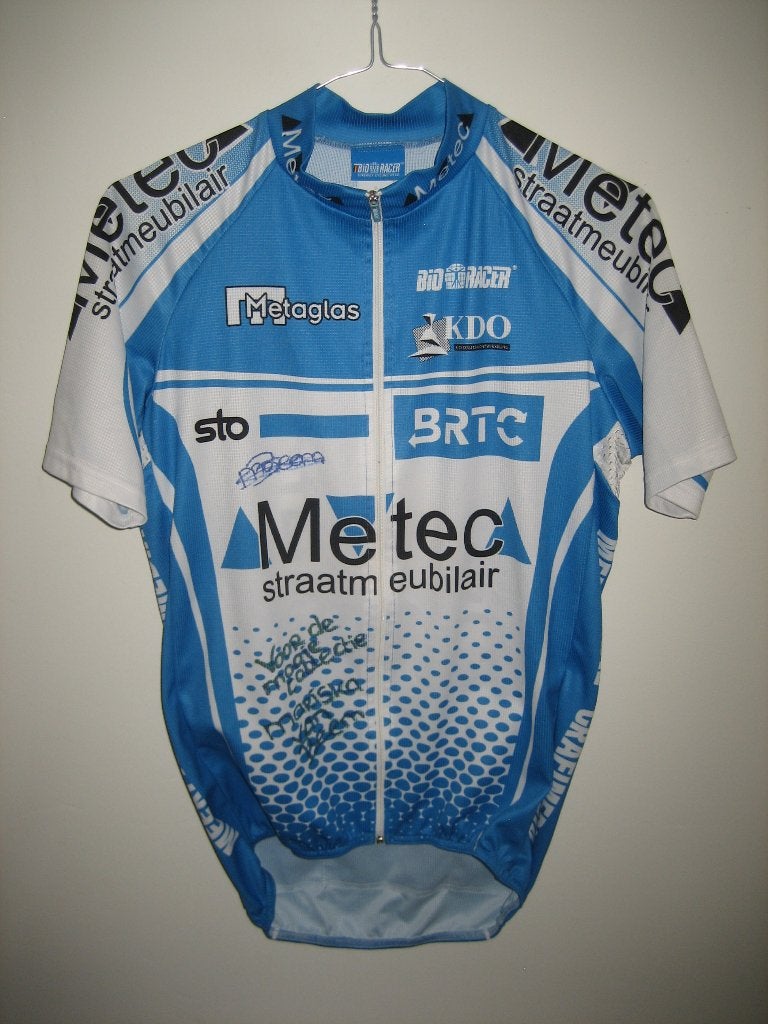 Metec cycling team gesigneerd door VAN BEEM wielershirt S, S, Ophalen of Verzenden, Zo goed als nieuw, Dames