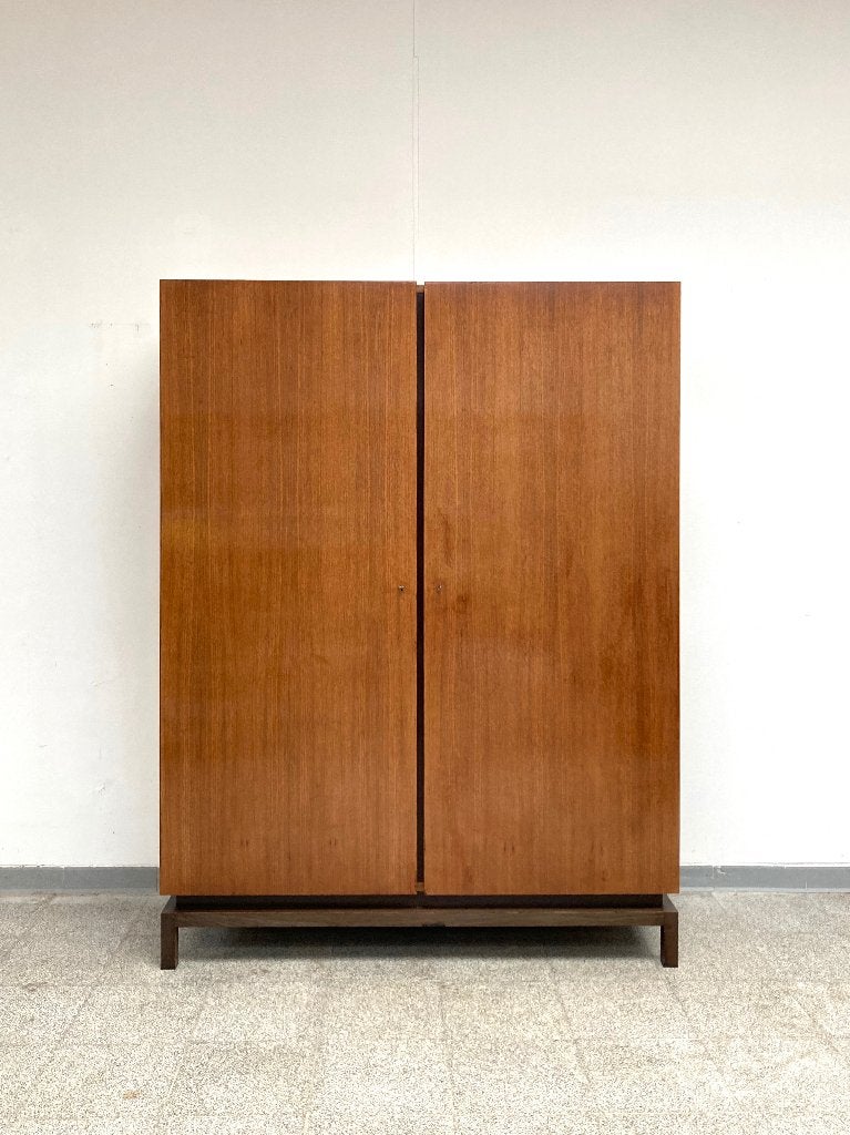 Vintage mid-century teak kleerkast/kledingkast, Ophalen, Met deur(en), Gebruikt, 100 tot 150 cm