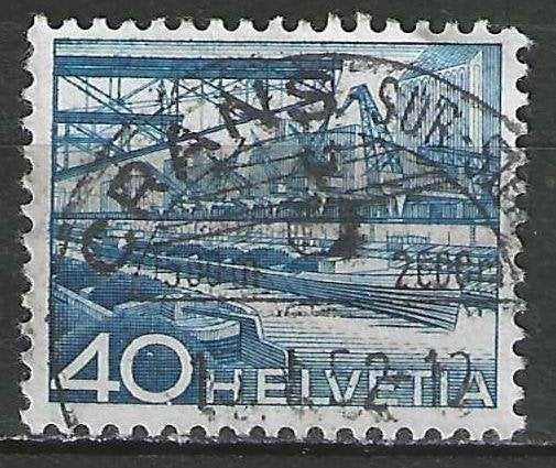 Suisse 1949 - Yvert 489 - Port fluvial de Bâle (ST), Timbres & Monnaies, Timbres | Europe | Suisse, Affranchi, Envoi