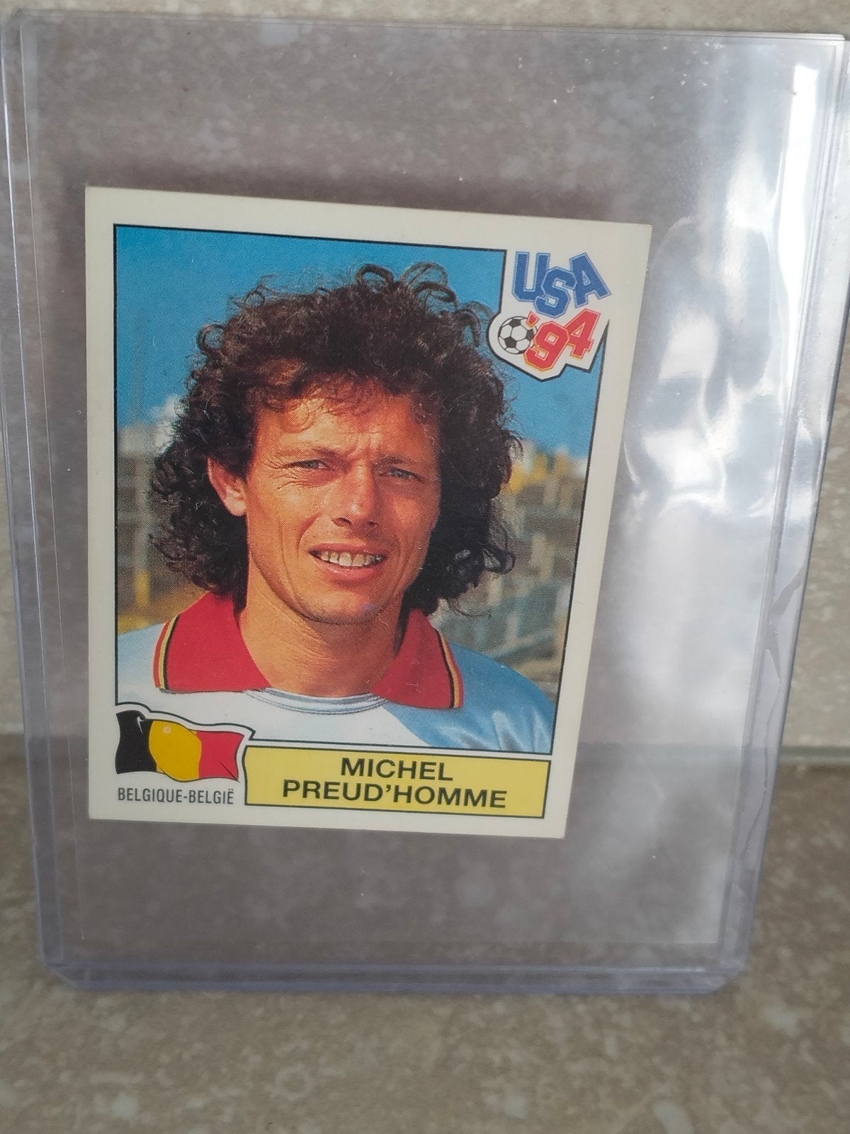 Panini sticker WK USA 94 Michel Preud'homme, Ophalen of Verzenden, Sticker