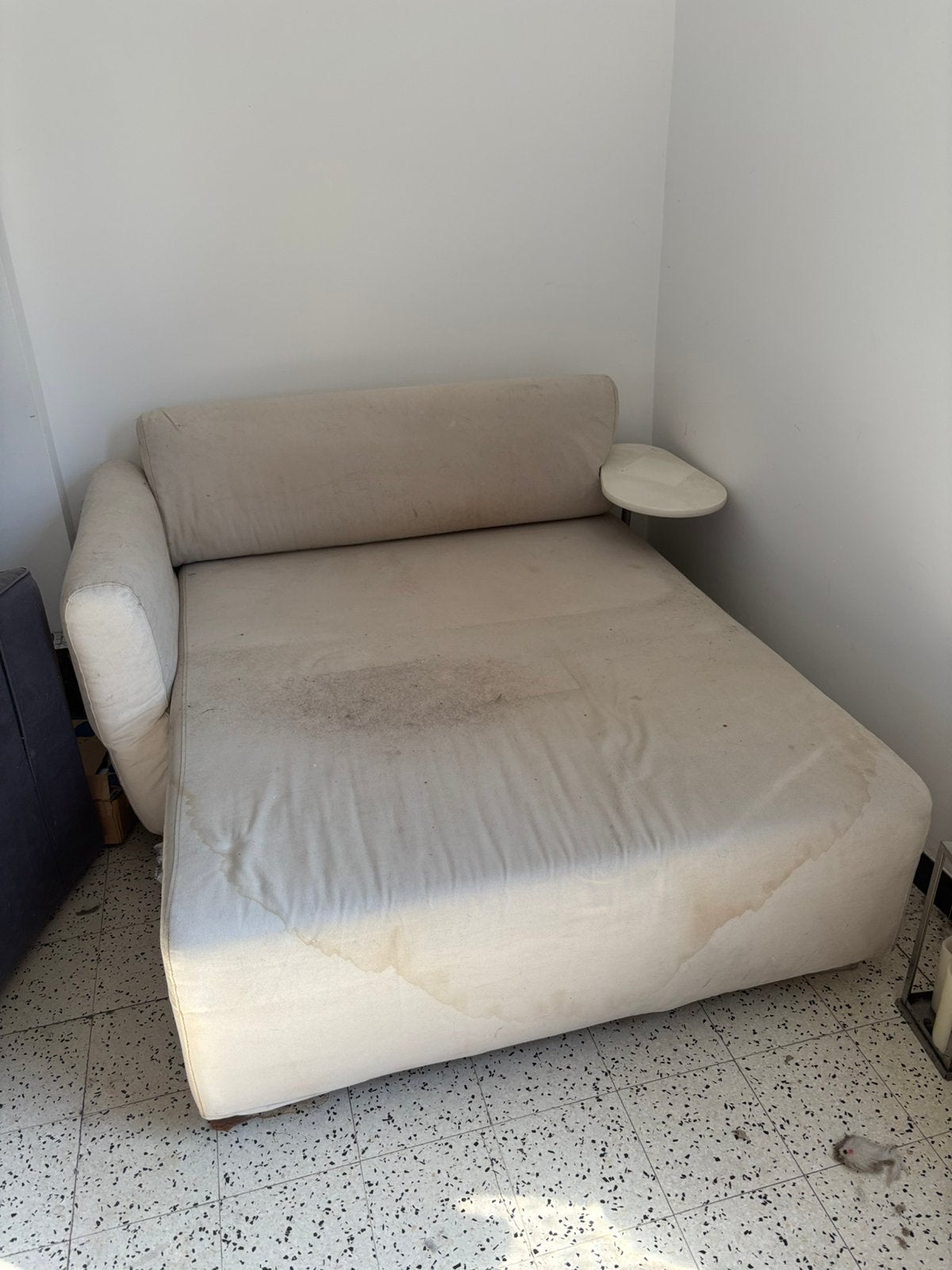 Canapé modulable de 150x150 cm, déhoussable, avec tablette, Huis en Inrichting, Slaapkamer | Slaapbanken, Gebruikt, Ophalen