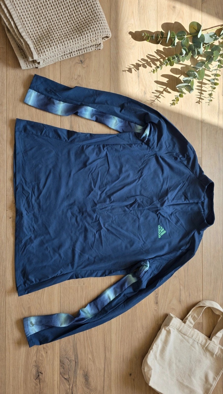 Adidas HEAT.RDY - Taille L - Haut 1/4 zip, Enlèvement ou Envoi, Bleu