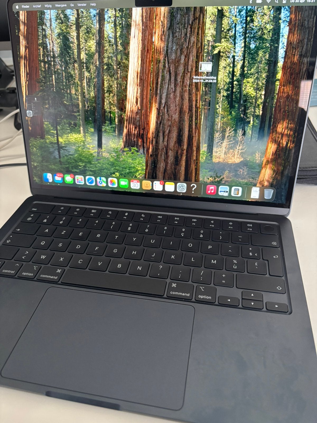 Macbook Air 13-inch Midnight, Informatique & Logiciels, Apple Macbooks, 256 GB, Comme neuf, Enlèvement, MacBook Air