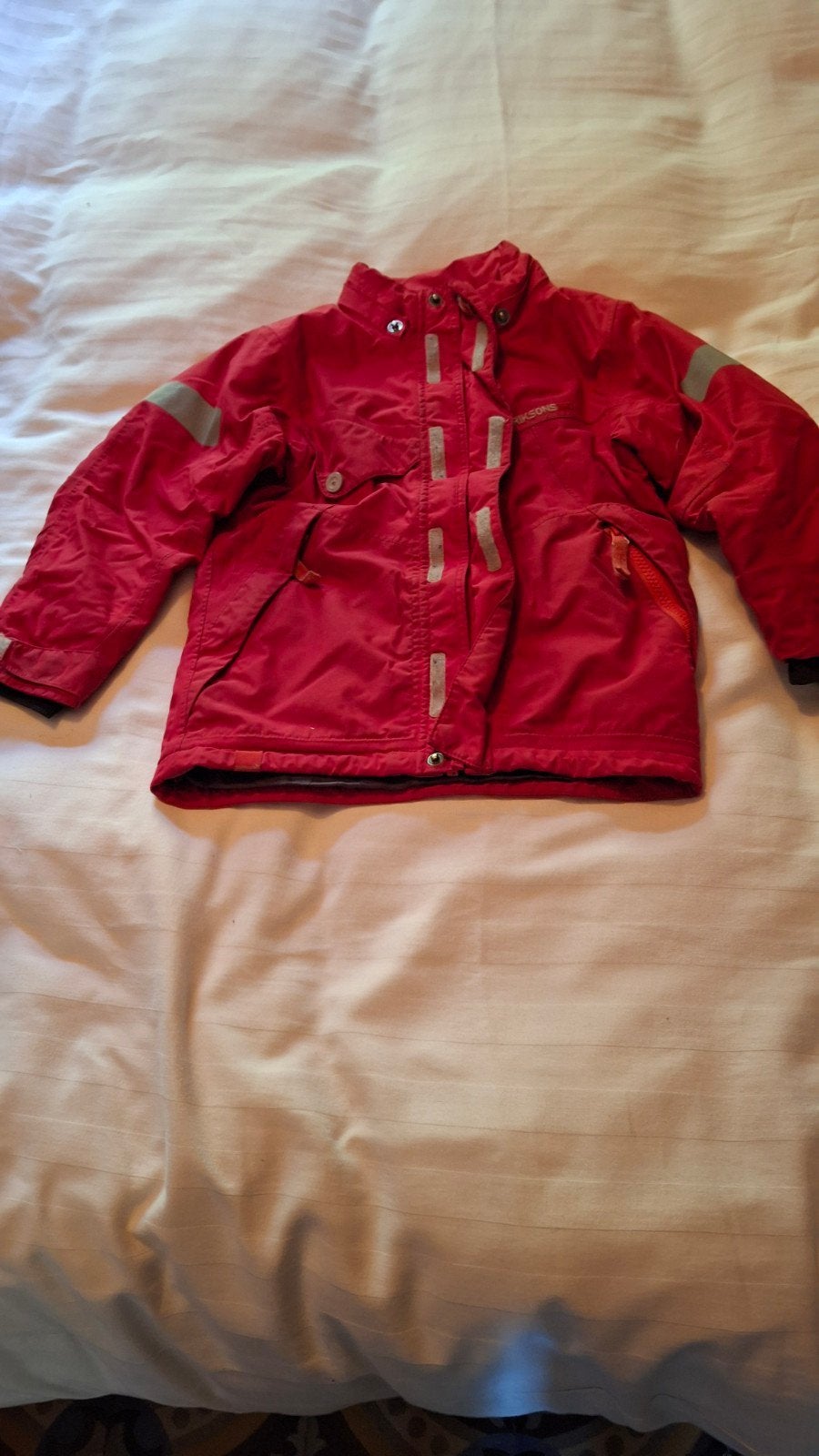 Veste de ski rouge enfant 10 ans, Autres marques, Comme neuf, Enlèvement, Ski