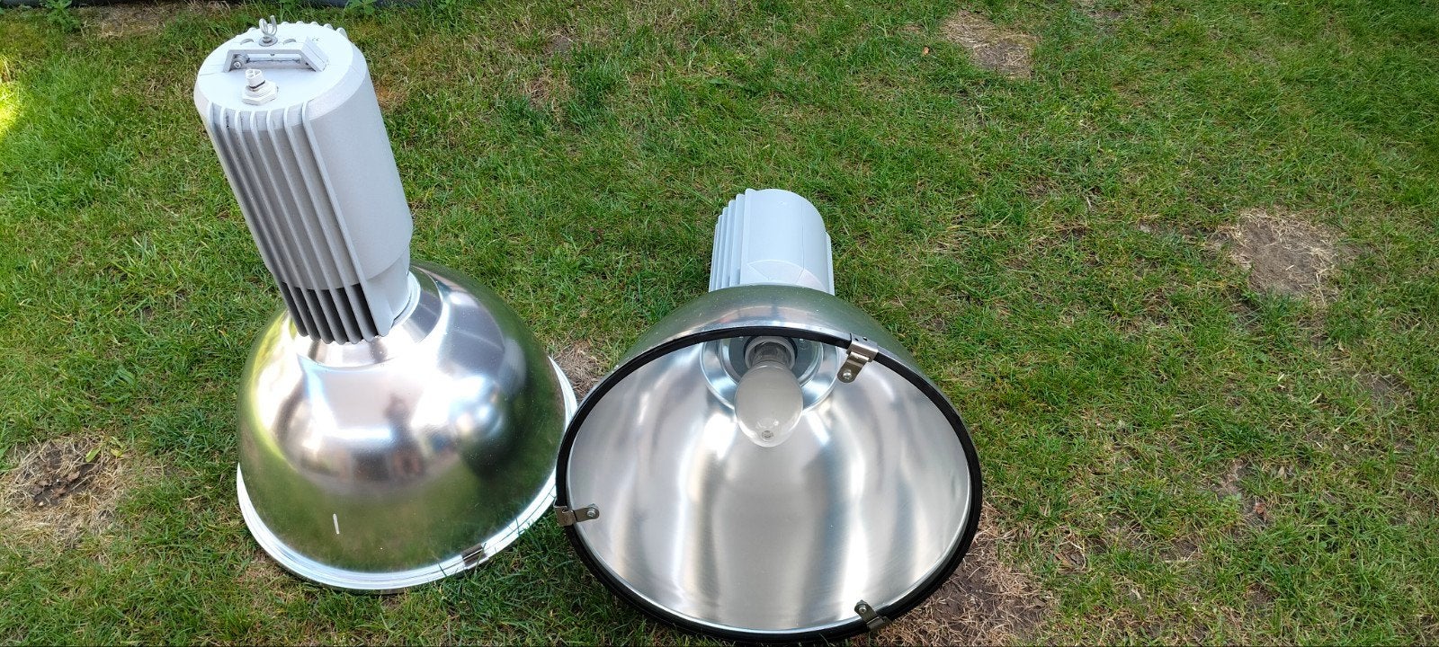 2 industriële lampen., Huis en Inrichting, Lampen | Hanglampen, Ophalen, Gebruikt, 50 tot 75 cm, Metaal