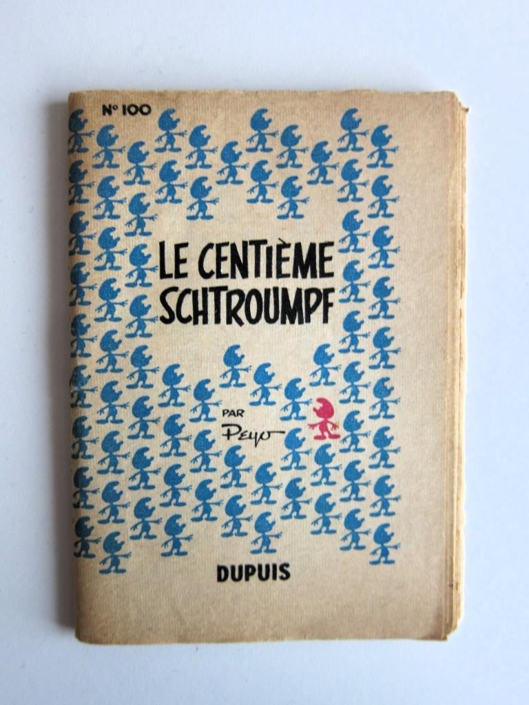 Mini-récit Spirou Le centième Schtroumpf (Peyo 1962), Gelezen, Peyo, Eén stripboek, Ophalen of Verzenden