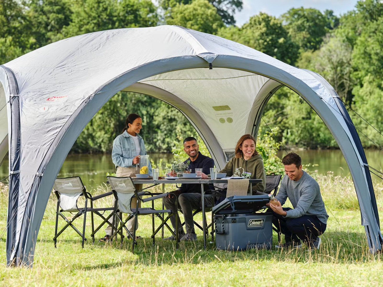 Coleman Event Shelter Air 3,65x3,65+ 4 parois latérales, Enlèvement, Comme neuf, Tente de réception