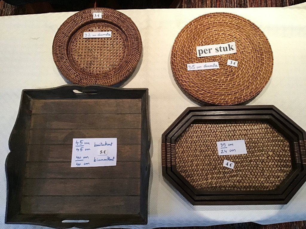 9 dienbladen, Huis en Inrichting, Ophalen of Verzenden, Zo goed als nieuw