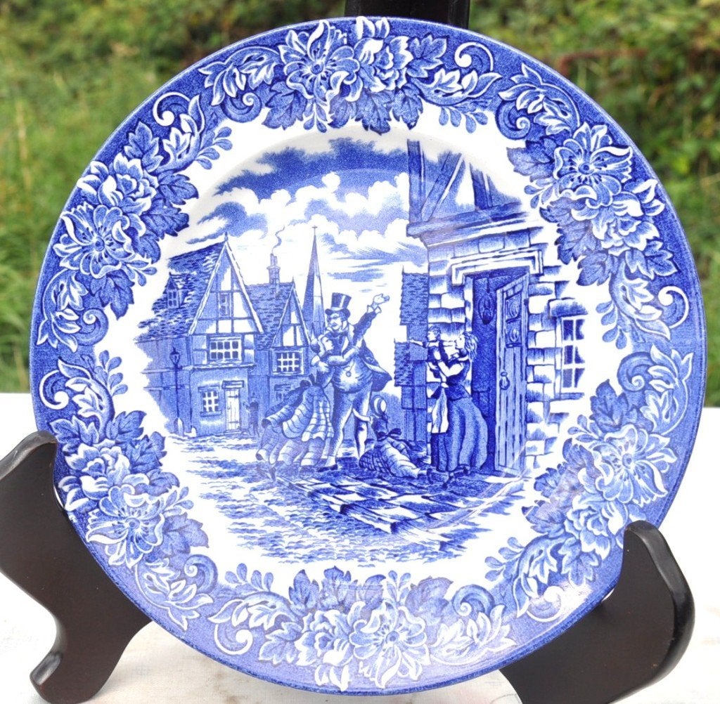 assiette Staffordshire décor scène familiale, Enlèvement ou Envoi