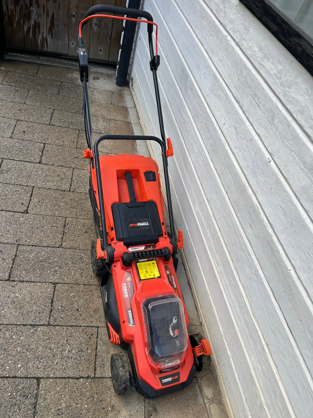 Accu Grasmaaier powerplus, Ophalen, Cirkelmaaier, Gebruikt, Accu-grasmaaier