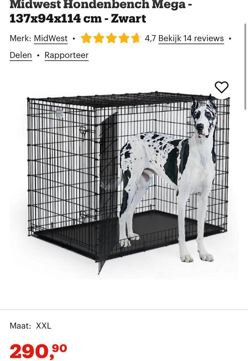 Bench xxxl (duitse dog), Dieren en Toebehoren, Ophalen, Gebruikt
