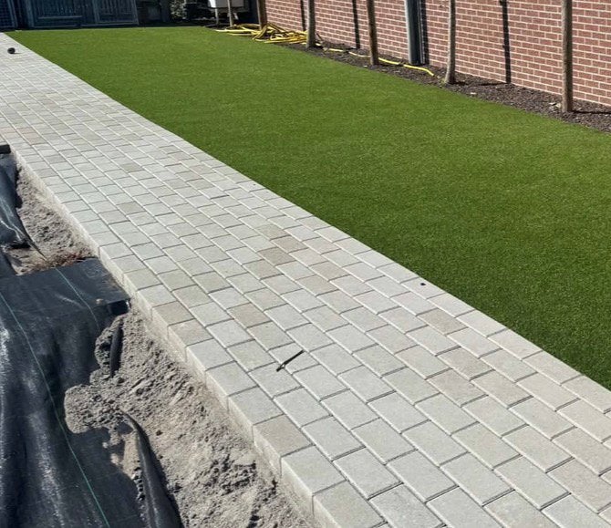 16 vierkante meter nieuwe klinkers, Tuin en Terras, Ophalen, Zo goed als nieuw, Klinkers