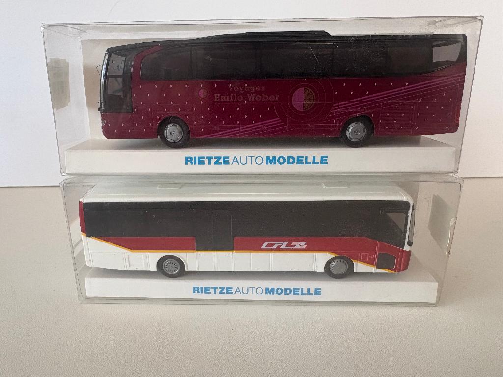 BUS LUXEMBOURGOIS - MERCEDES-BENZ + RENAULT - 1:87, Envoi, Neuf, Bus ou Camion, Rietze