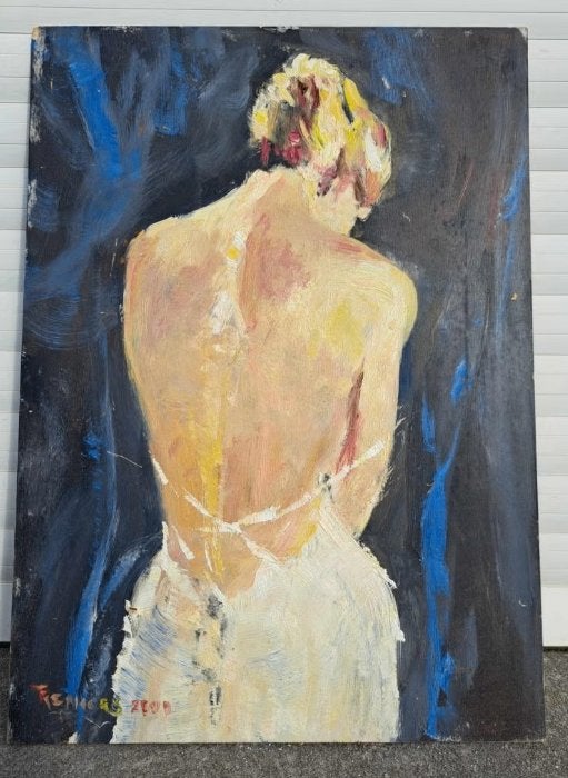 Huile sur panneau Signe tony reniers, Ophalen of Verzenden, Paneel