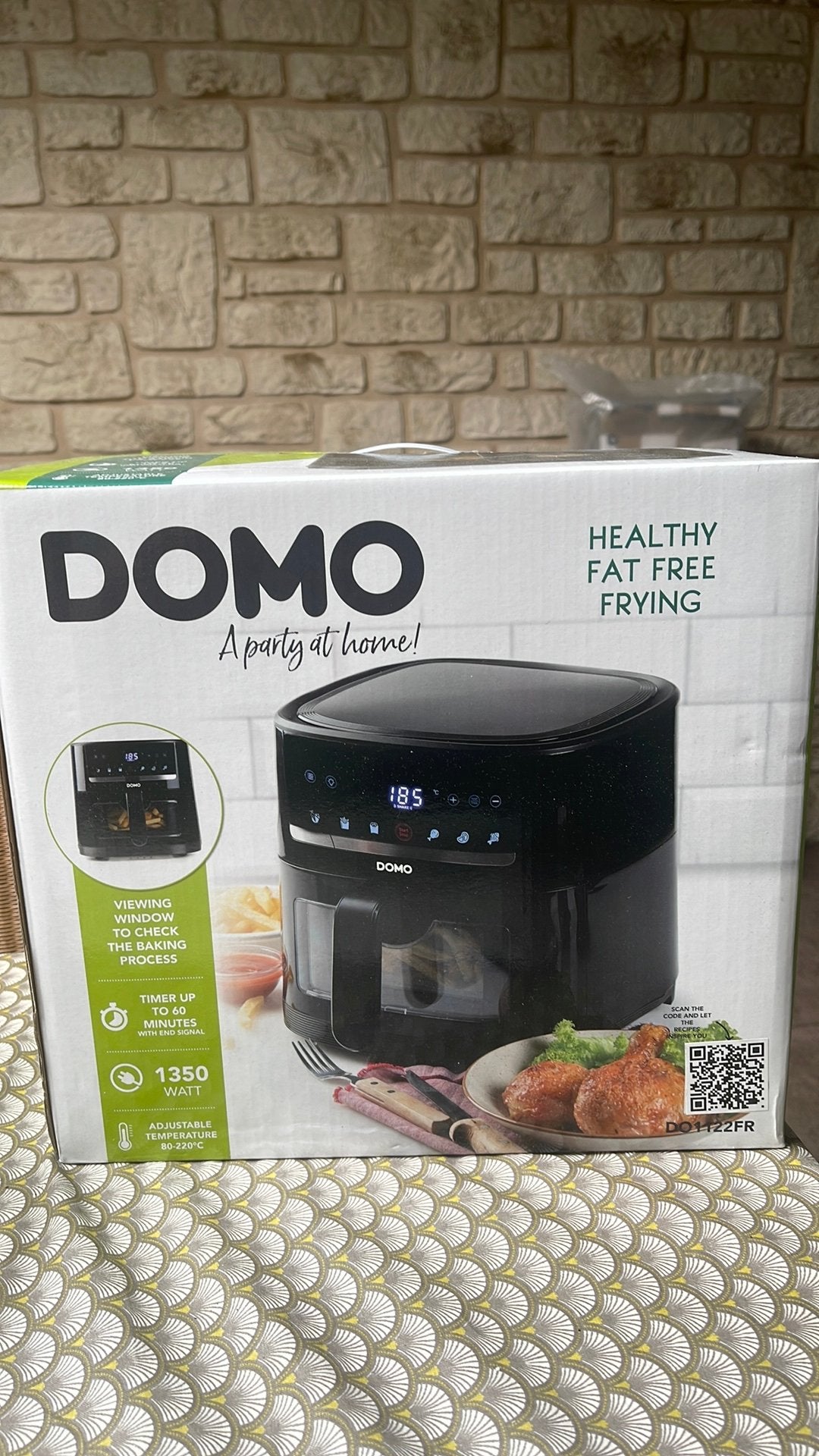 Airfryer DOMO DO1122FR 4L met raam + verlichting - NIEUW, Elektronische apparatuur, Ophalen, Nieuw