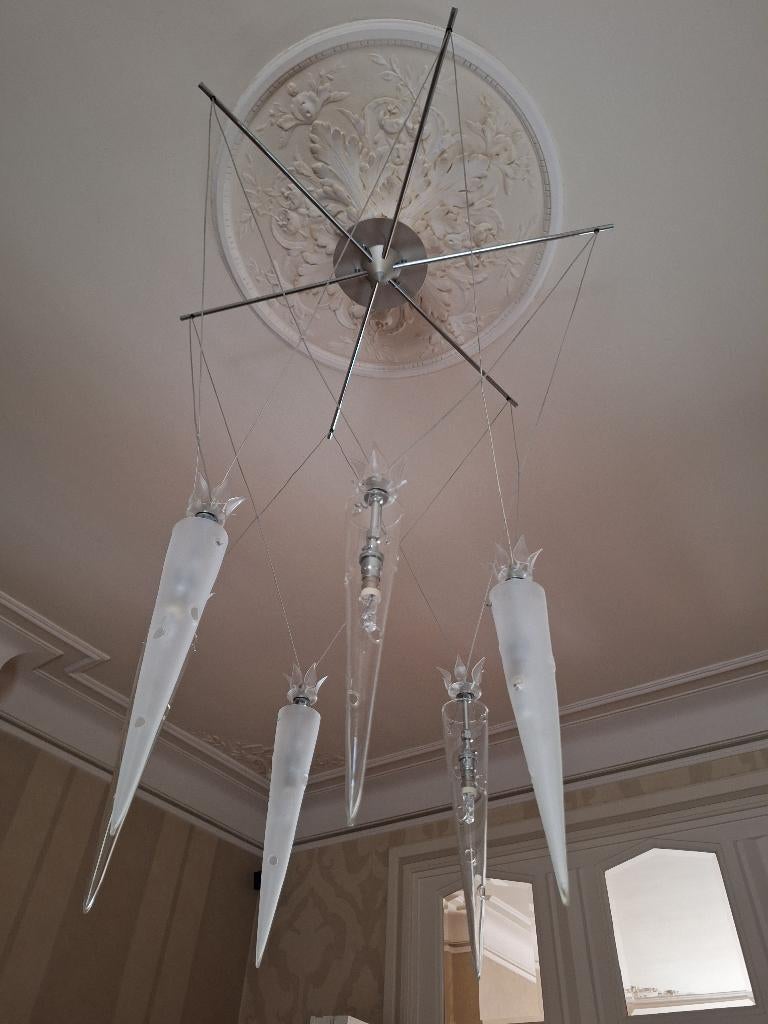Artemide italiaanse design hanglamp, Huis en Inrichting, Ophalen, Italiaanse design, Zo goed als nieuw, Glas