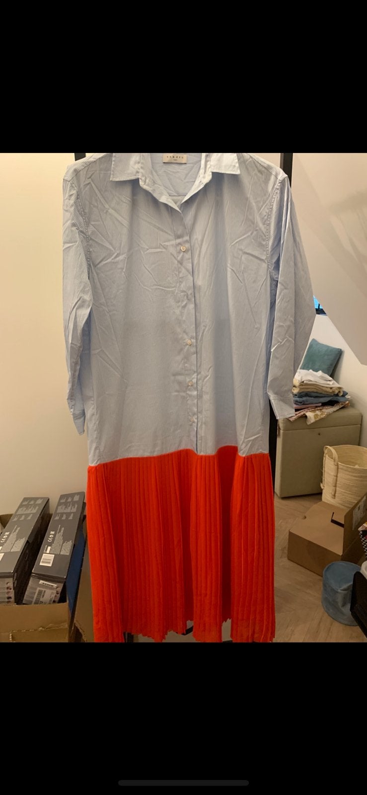 Hemdkleedje Sandro maat 34, Kleding | Dames, Ophalen of Verzenden, Zo goed als nieuw, Maat 34 (XS) of kleiner