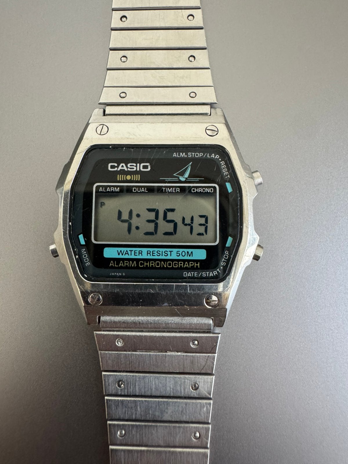 Casio WS-70 Module 145 Japan B Sailing 34,8 mm, Overige merken, Staal, Met bandje, Polshorloge