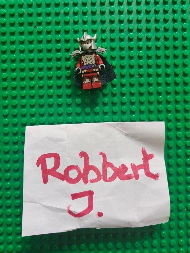 LEGO minifiguur TMNT Shredder Dark blue cape tnt020, Marvel, Lego, Ophalen of Verzenden, Zo goed als nieuw