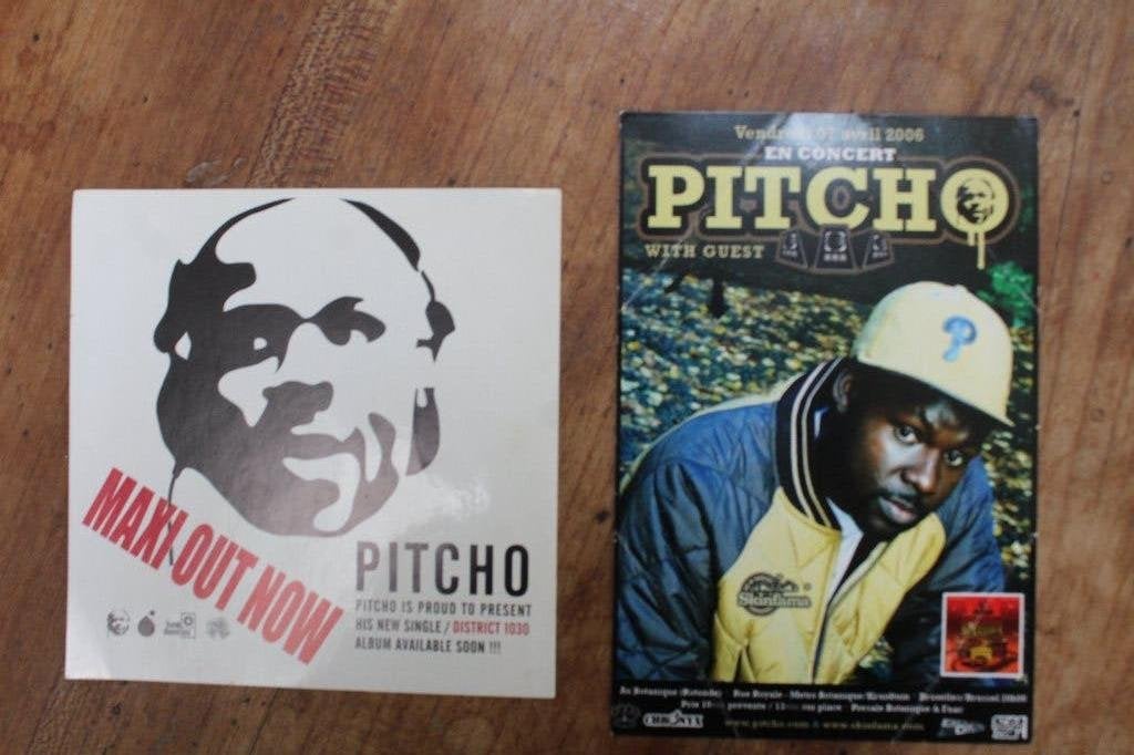 Pitcho Skinfama : flyer concert Botanique et sticker, Enlèvement ou Envoi, Utilisé, Autres types