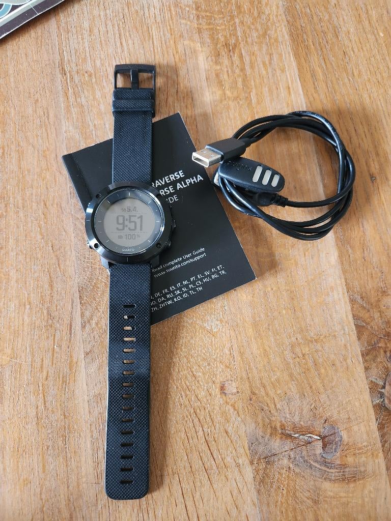 SUUNTO Traverse GPS-horloge voor wandelen en trekking, Gebruikt, Zwart, Ophalen of Verzenden, Afstand