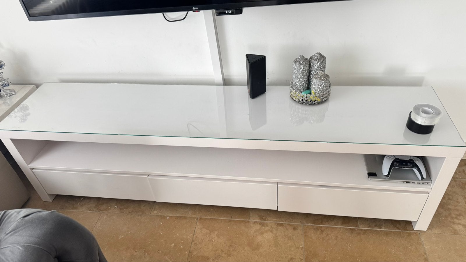 Tv meubel wit hoogglans, Huis en Inrichting, Ophalen, Zo goed als nieuw