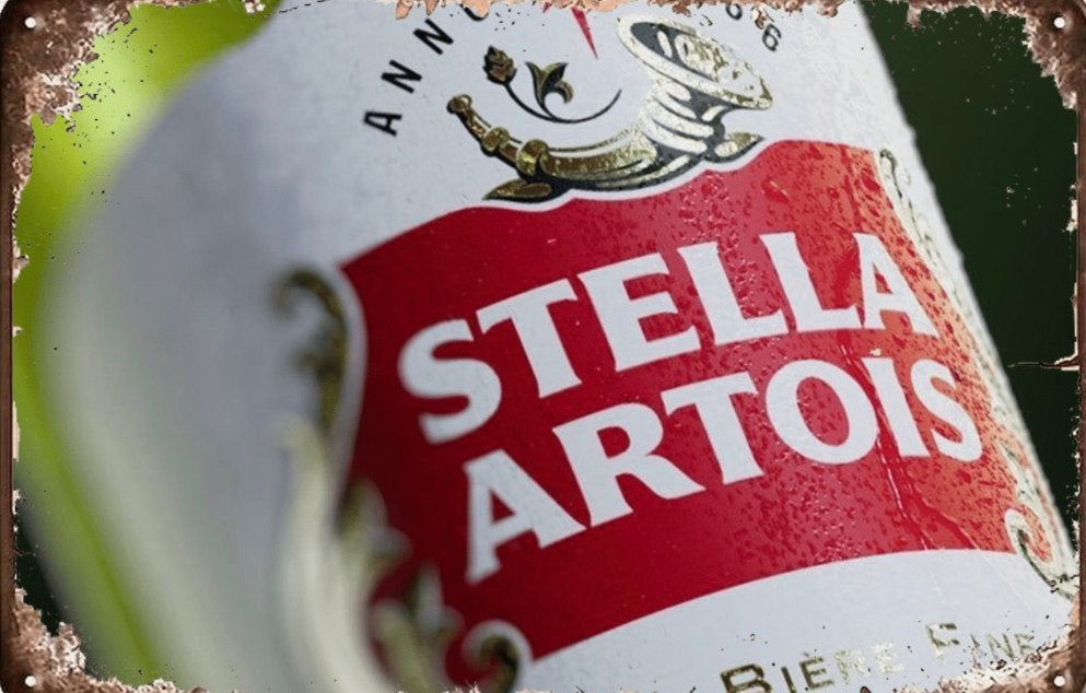 Panneau en métal Stella Artois 3 - rétro vintage mancave, Enlèvement ou Envoi, Neuf, Panneau, Plaque ou Plaquette publicitaire