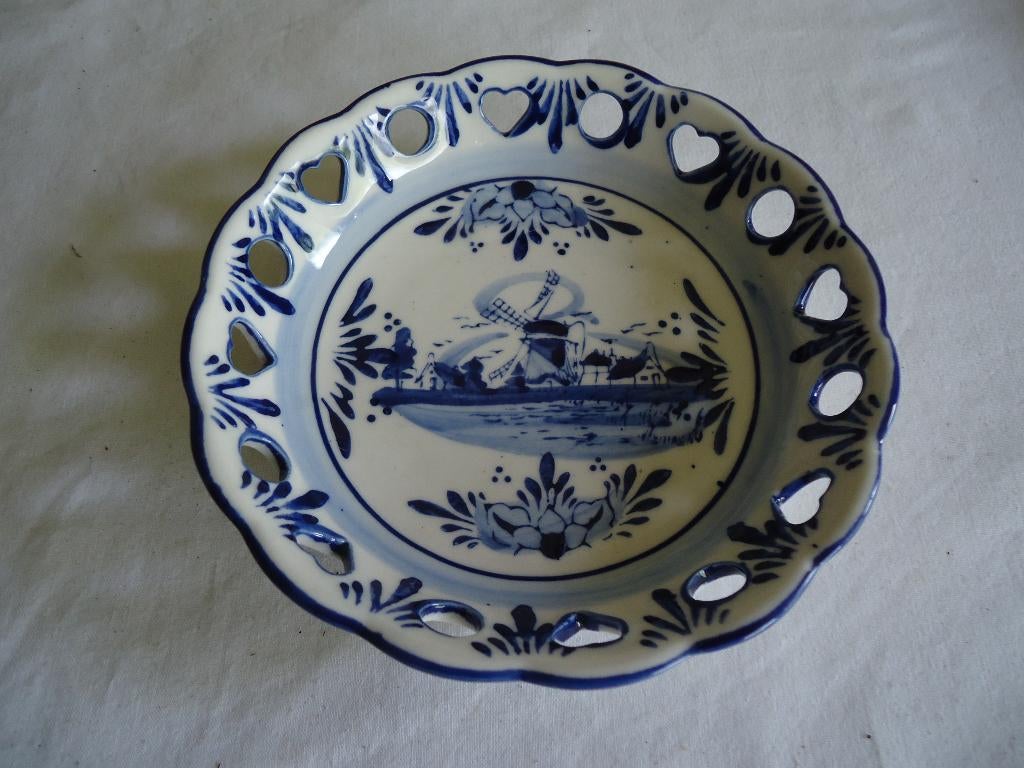 Laddrak Amsterdam Delftsblauw 14 cm vintage handgeschilderd, Antiek en Kunst, Ophalen of Verzenden