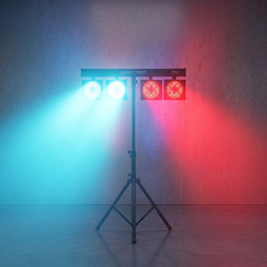Discolampen huren Antwerpen | LED lichtset voor feest of DJ, Ophalen, Zo goed als nieuw