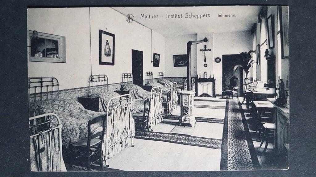 Postkaart Mechelen Malines Institut Scheppers infirmerie, Verzamelen, Ophalen of Verzenden, 1920 tot 1940, Ongelopen, Antwerpen