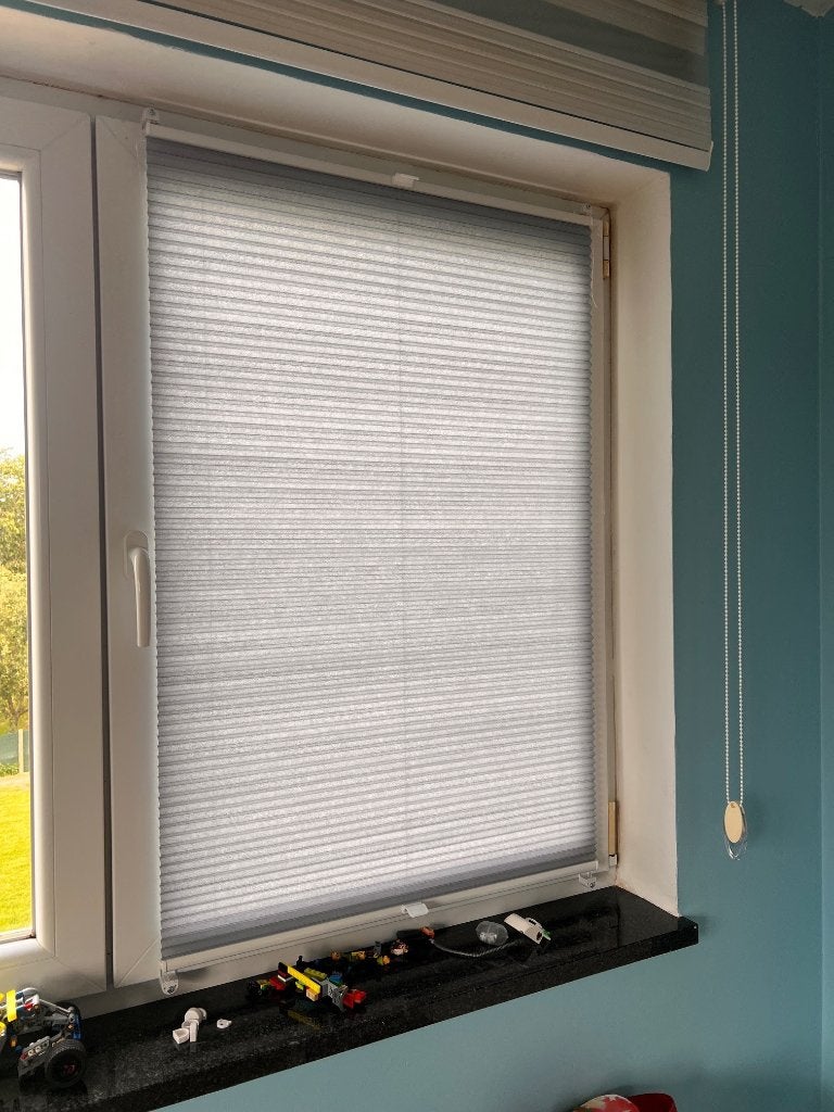 rideau store plissé, Overige merken, Blauw, 69 cm, Nieuw