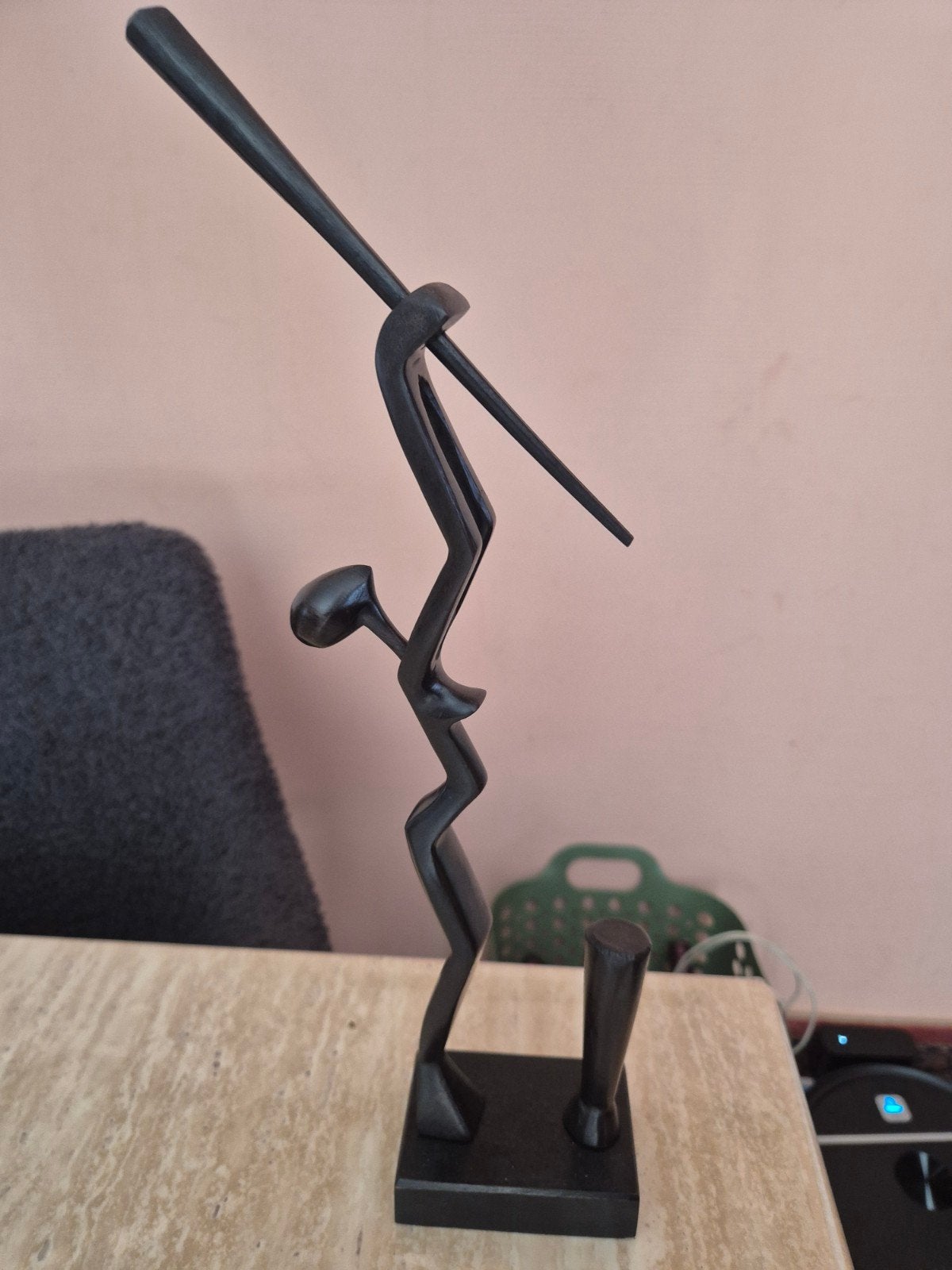 statuette en ébène de l'Afrique de l'ouest, Antiquités & Art, Art | Sculptures & Bois, Enlèvement ou Envoi, Afrique, Femme