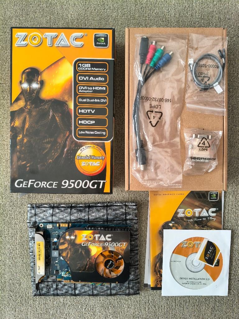ZOTAC GeForce 9500GT 1GB, Computers en Software, Overige Computers en Software, Ophalen of Verzenden, Zo goed als nieuw