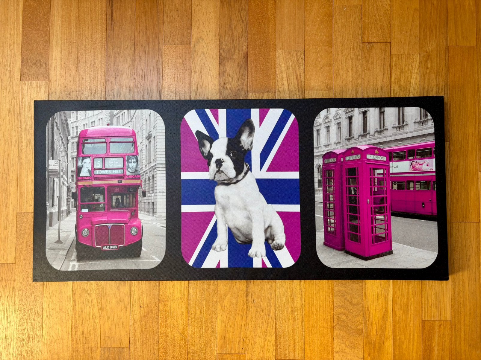 Tableau déco toile style Londres / Pop Art (90 x 39,5 cm), Antiquités & Art, Enlèvement, Décoration murale