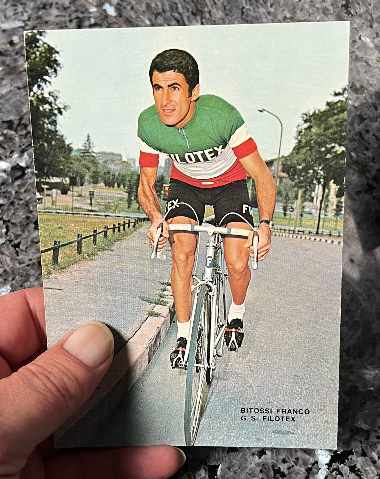 Wielrenner Franco Bitossi kampioen van Italië Filotex, Ophalen, Zo goed als nieuw