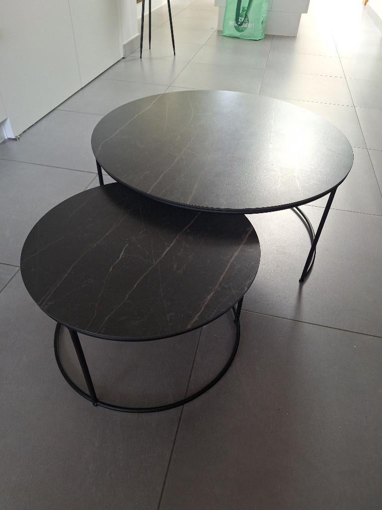 Tables basses de haute qualité avec plateau en céramique, Maison & Meubles, Klassiek-modern, Moins de 50 cm, Rond, 50 à 100 cm
